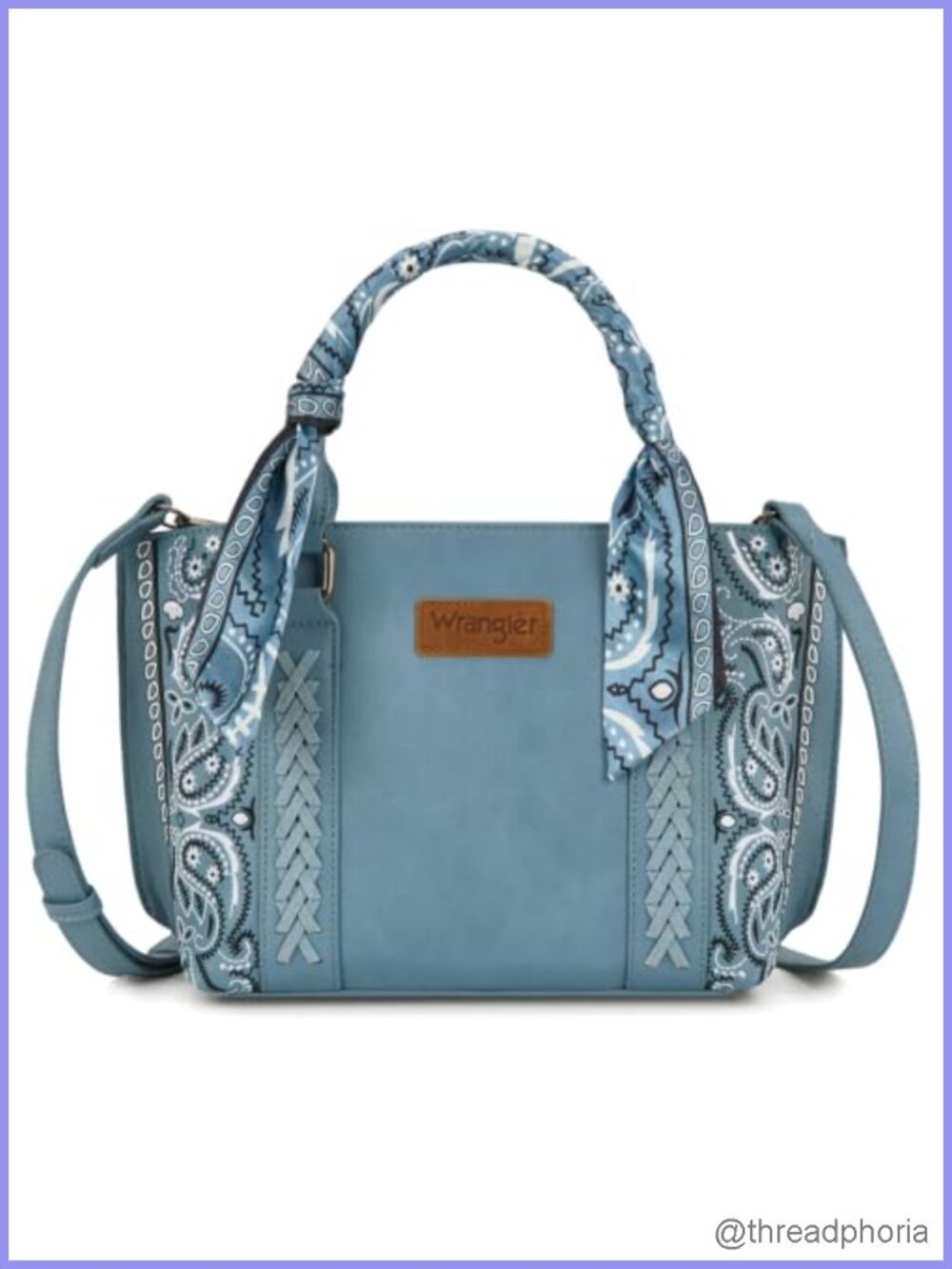 Western Embroidered Satchel Handbag Paisley Tote Crossbody